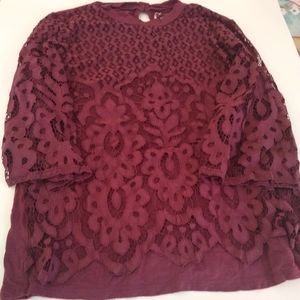 3/$15 👍 Art class long sleeved lace girls blouse